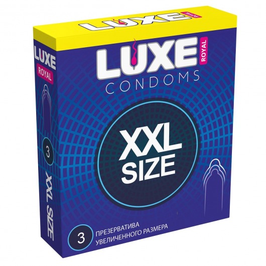 Презервативы увеличенного размера LUXE Royal XXL Size - 3 шт. - Luxe - купить с доставкой в Домодедово
