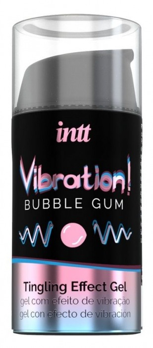 Жидкий интимный гель с эффектом вибрации Vibration! Bubble Gum - 15 мл. - INTT - купить с доставкой в Домодедово