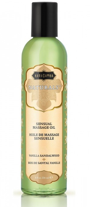 Массажное масло Naturals Vanilla Sandalwood с ароматом ванили и сандала - 236 мл. - Kama Sutra - купить с доставкой в Домодедово
