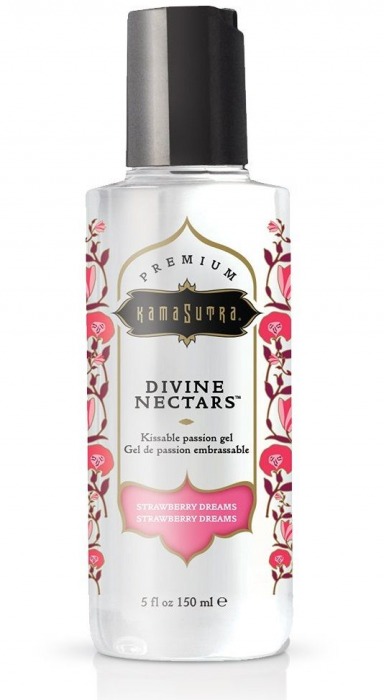 Гель-лубрикант на водной основе Divine Nectars Strawberry Dream с ароматом клубники - 150 мл. - Kama Sutra - купить с доставкой в Домодедово