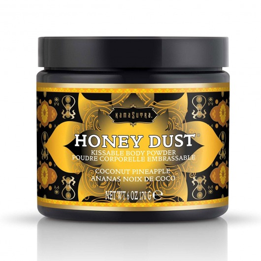 Пудра для тела Honey Dust Body Powder с ароматом кокоса и ананаса - 170 гр. - Kama Sutra - купить с доставкой в Домодедово