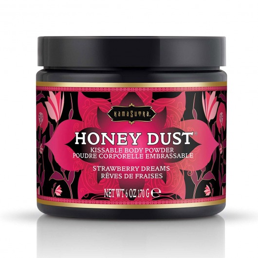 Пудра для тела Honey Dust Body Powder с ароматом клубники - 170 гр. - Kama Sutra - купить с доставкой в Домодедово