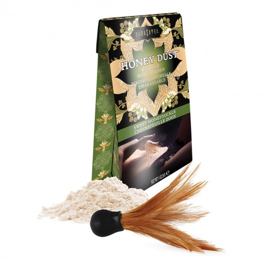 Пудра для тела Honey Dust Body Powder с ароматом жимолости - 28 гр. - Kama Sutra - купить с доставкой в Домодедово