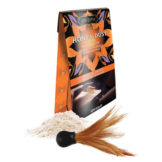 Пудра для тела Honey Dust Body Powder с ароматом манго - 28 гр. - Kama Sutra - купить с доставкой в Домодедово