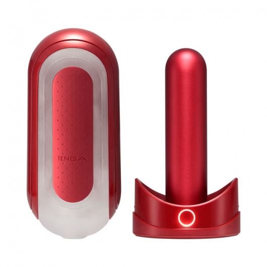 Красный мастурбатор Flip Zero Red   Warmer с подогревом - Tenga - в Домодедово купить с доставкой
