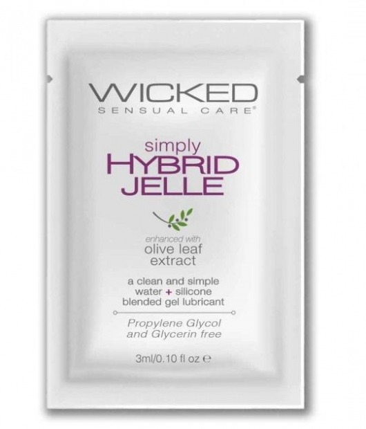 Гель-лубрикант на водно-силиконовой основе Simply Hybrid Jelle - 3 мл. - Wicked - купить с доставкой в Домодедово