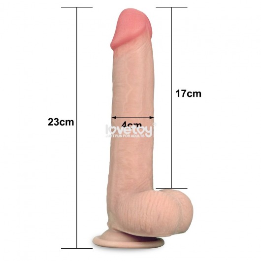 Телесный фаллоимитатор Sliding Skin Dual-Layered 9.0 - 23 см. - Lovetoy