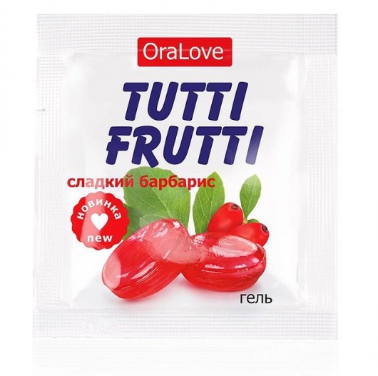 Гель-смазка Tutti-frutti со вкусом барбариса - 4 гр. - Биоритм - купить с доставкой в Домодедово