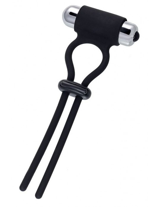 Черное эрекционное лассо на пенис Jat - A-toys - в Домодедово купить с доставкой