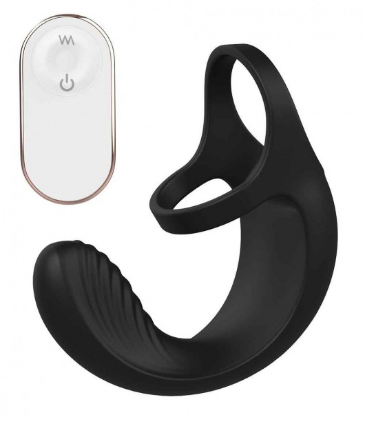 Черный анальный стимулятор с эрекционными кольцами Remote Couple Teaser - Dream Toys - в Домодедово купить с доставкой