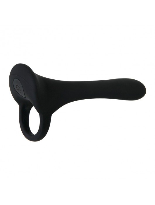 Черная сбруя на пенис с вибрацией Cock Armor - 14 см. - Zero Tolerance - в Домодедово купить с доставкой