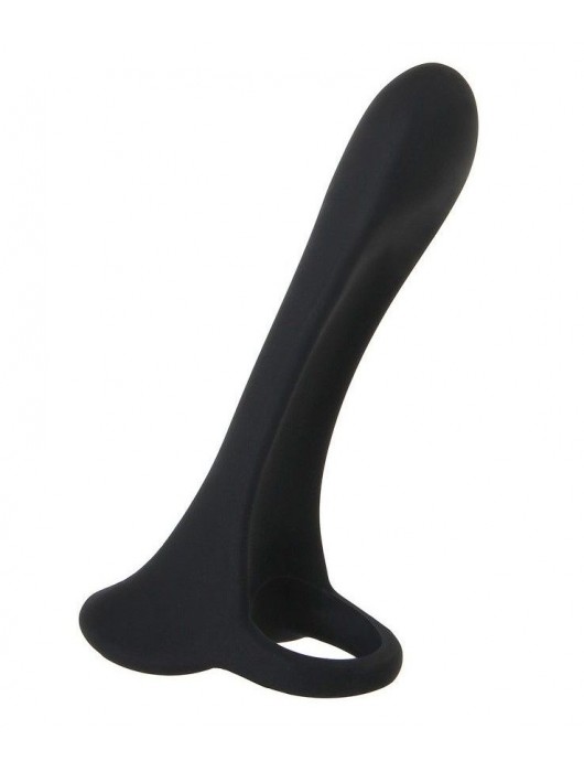 Черная сбруя на пенис с вибрацией Cock Armor - 14 см. - Zero Tolerance - в Домодедово купить с доставкой