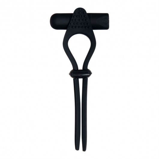 Черное эрекционное лассо с вибропулей Black Tie Affair - Zero Tolerance - в Домодедово купить с доставкой