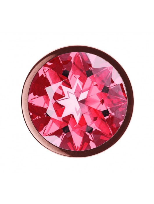 Пробка цвета розового золота с малиновым кристаллом Diamond Ruby Shine L - 8,3 см. - Lola Games - купить с доставкой в Домодедово