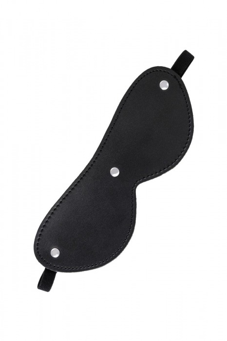 Черная кожаная маска Anonymo с мягким подкладом - ToyFa - купить с доставкой в Домодедово