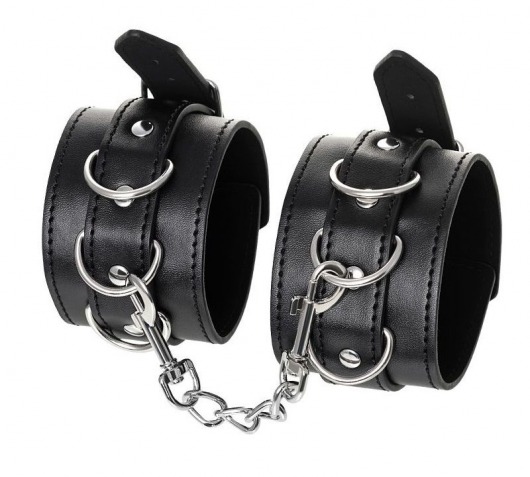 Черные оковы Anonymo из искусственной кожи - ToyFa - купить с доставкой в Домодедово