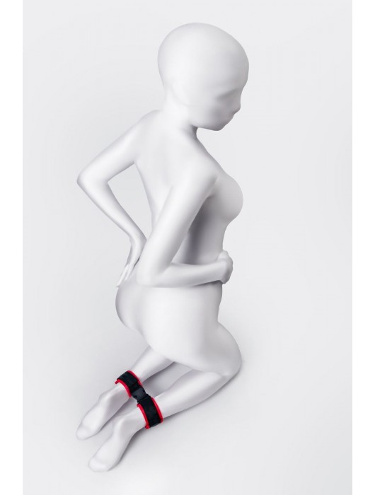 Красно-черные велюровые оковы Anonymo - ToyFa - купить с доставкой в Домодедово