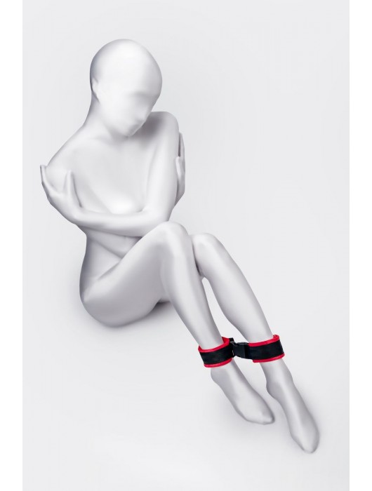 Красно-черные велюровые оковы Anonymo - ToyFa - купить с доставкой в Домодедово