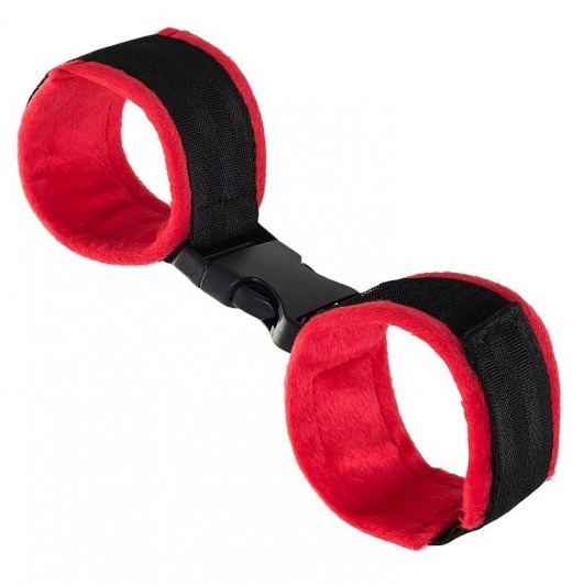 Красно-черные велюровые оковы Anonymo - ToyFa - купить с доставкой в Домодедово