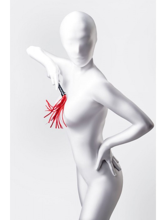 Красно-черный флоггер Anonymo - 28 см. - ToyFa - купить с доставкой в Домодедово