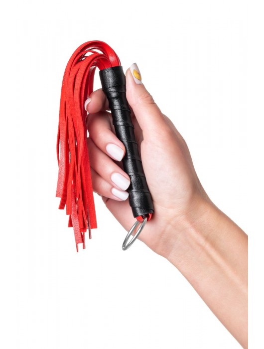 Красно-черный флоггер Anonymo - 28 см. - ToyFa - купить с доставкой в Домодедово
