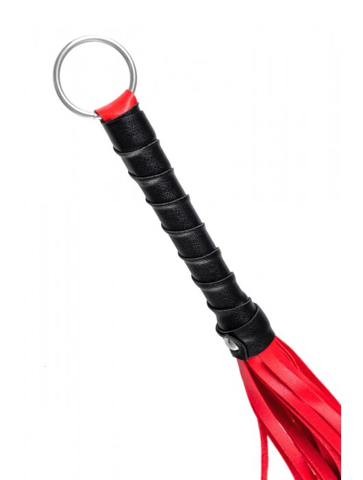 Красно-черный флоггер Anonymo - 28 см. - ToyFa - купить с доставкой в Домодедово
