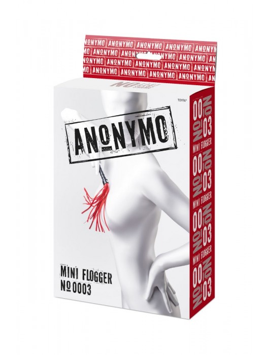 Красно-черный флоггер Anonymo - 28 см. - ToyFa - купить с доставкой в Домодедово