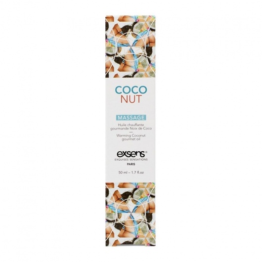 Разогревающее массажное масло с ароматом кокоса Gourmet Coconut - 50 мл. - Exsens - купить с доставкой в Домодедово