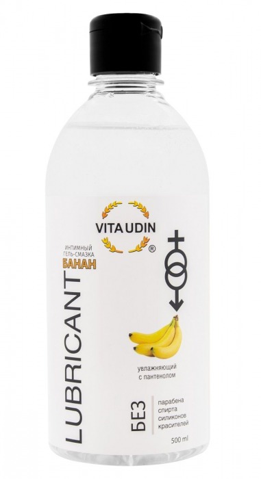 Интимный гель-смазка на водной основе VITA UDIN с ароматом банана - 500 мл. - VITA UDIN - купить с доставкой в Домодедово