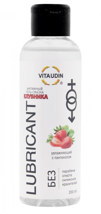 Интимный гель-смазка на водной основе VITA UDIN с ароматом клубники - 200 мл. - VITA UDIN - купить с доставкой в Домодедово
