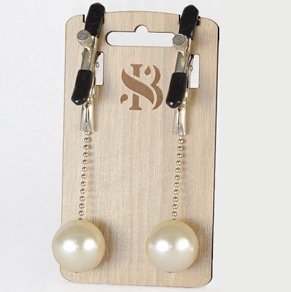 Зажимы на соски с бусинами под жемчуг Pearl - Sitabella - купить с доставкой в Домодедово