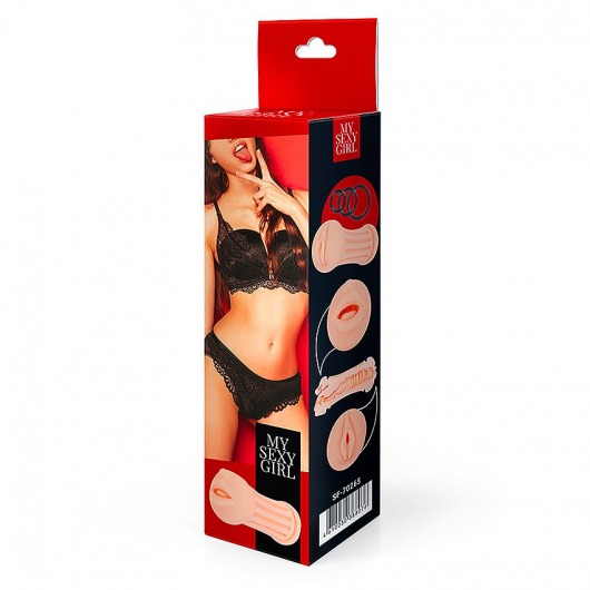 Двусторонний мастурбатор - ротик и вагина - Bior toys - в Домодедово купить с доставкой