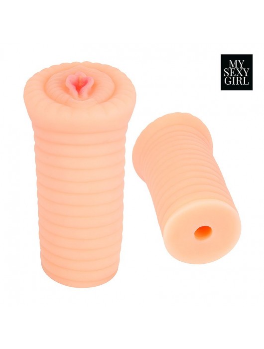 Реалистичный мастурбатор-вагина телесного цвета с вибрацией - Bior toys - в Домодедово купить с доставкой