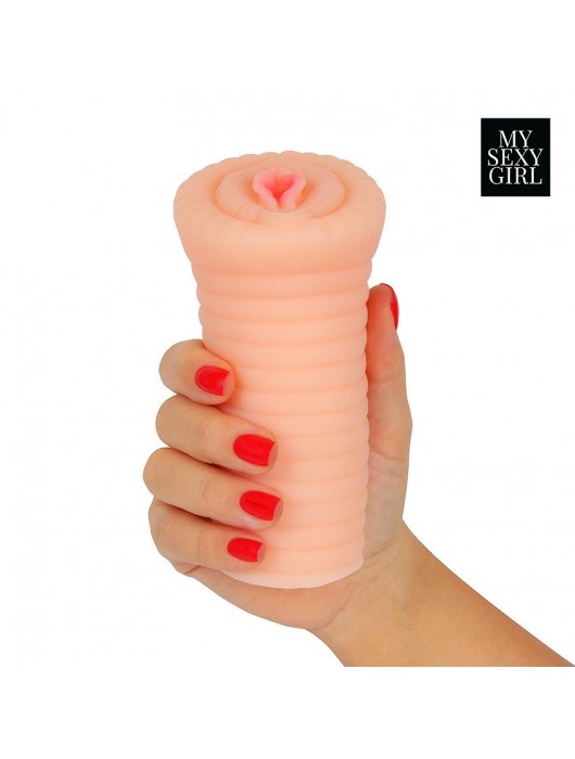 Реалистичный мастурбатор-вагина телесного цвета с вибрацией - Bior toys - в Домодедово купить с доставкой