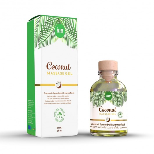 Массажный гель с ароматом кокоса Coconut - 30 мл. - INTT - купить с доставкой в Домодедово