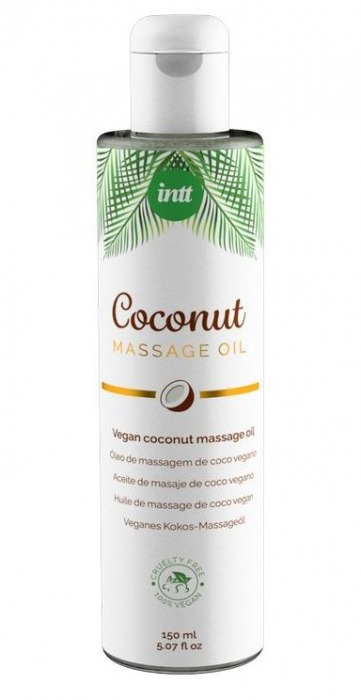 Массажное масло Vegan Coconut - 150 мл. - INTT - купить с доставкой в Домодедово