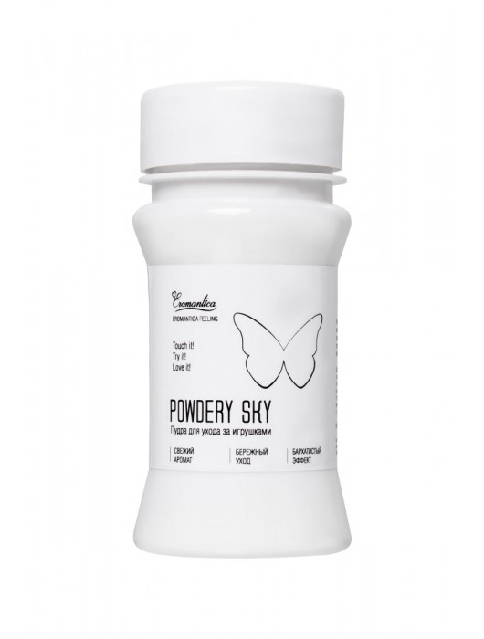 Пудра для ухода за игрушками Powdery Sky с ароматом мяты - 40 гр. - Eromantica - купить с доставкой в Домодедово