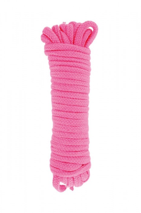 Розовая веревка для связывания Sweet Caress Rope - 10 метров - Sweet Caress - купить с доставкой в Домодедово