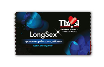 Пролонгирующий крем LongSex в одноразовой упаковке - 1,5 гр. - Биоритм - купить с доставкой в Домодедово