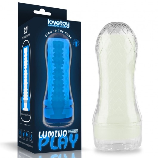 Светящийся в темноте мастурбатор Lumino Play Masturbator Ribbed - Lovetoy - в Домодедово купить с доставкой