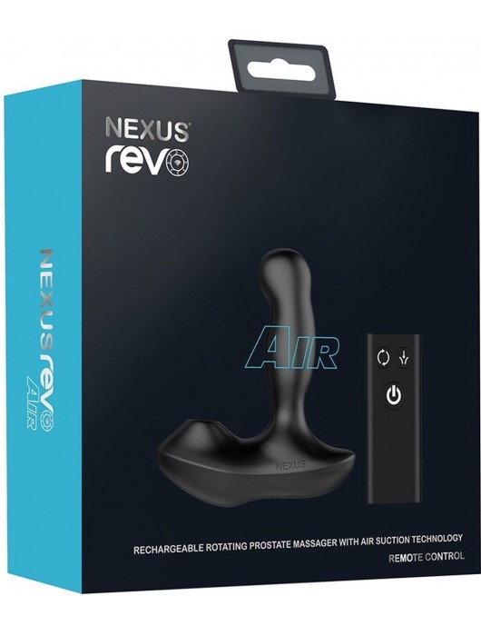 Черный вибратор-ротатор для стимуляции простаты Nexus Revo Air - Nexus Range - в Домодедово купить с доставкой