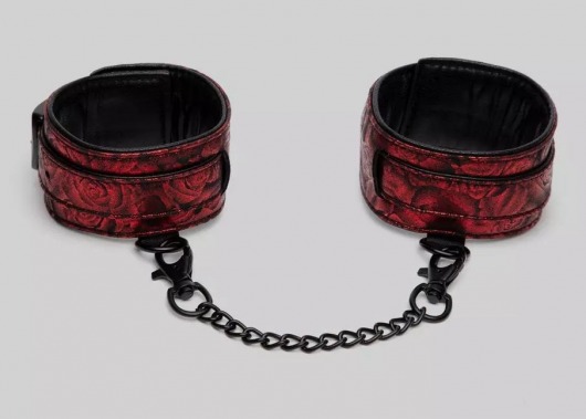 Красно-черные оковы Reversible Faux Leather Ankle Cuffs - Fifty Shades of Grey - купить с доставкой в Домодедово
