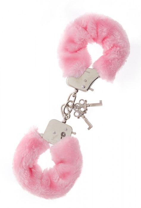 Металлические наручники с розовой меховой опушкой METAL HANDCUFF WITH PLUSH PINK - Dream Toys - купить с доставкой в Домодедово