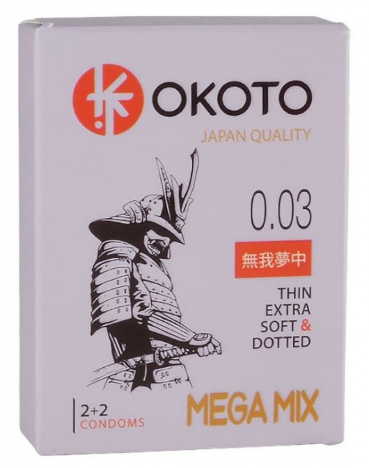 Набор из 4 презервативов OKOTO MegaMIX - Sitabella - купить с доставкой в Домодедово