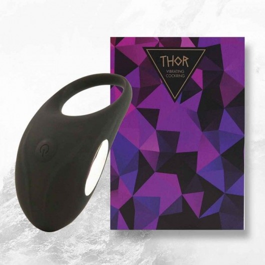 Черное эрекционное виброкольцо Thor Cockring - FeelzToys - в Домодедово купить с доставкой