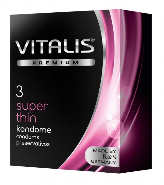 Ультратонкие презервативы VITALIS PREMIUM super thin - 3 шт. - Vitalis - купить с доставкой в Домодедово
