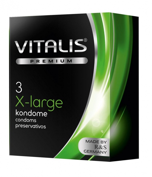 Презервативы увеличенного размера VITALIS PREMIUM x-large - 3 шт. - Vitalis - купить с доставкой в Домодедово