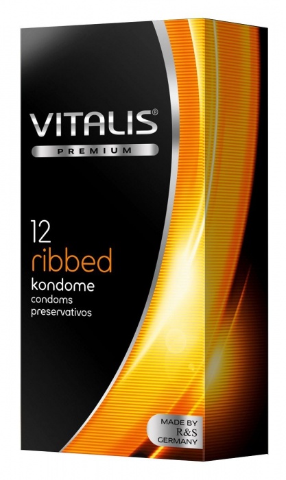 Ребристые презервативы VITALIS PREMIUM ribbed - 12 шт. - Vitalis - купить с доставкой в Домодедово