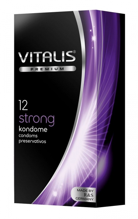 Презервативы с утолщённой стенкой VITALIS PREMIUM strong - 12 шт. - Vitalis - купить с доставкой в Домодедово