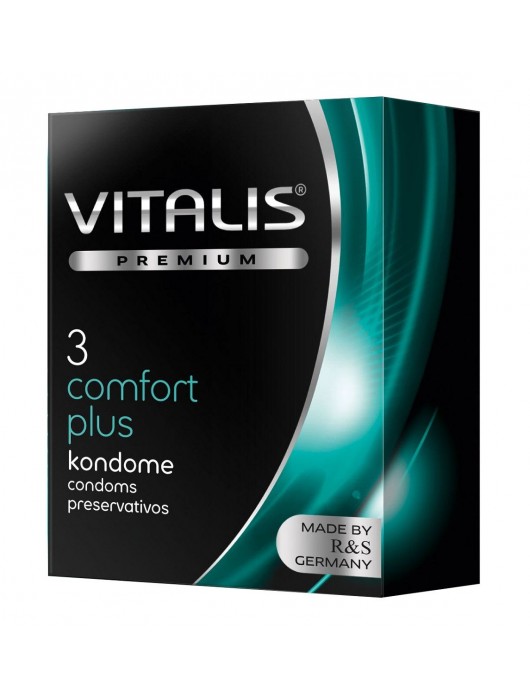 Контурные презервативы VITALIS PREMIUM comfort plus - 3 шт. - Vitalis - купить с доставкой в Домодедово